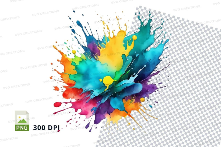 Colorful paint splatter