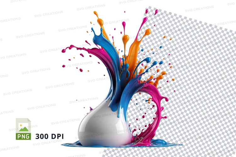 Colorful paint splash
