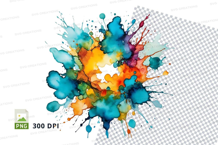 Colorful watercolor splash
