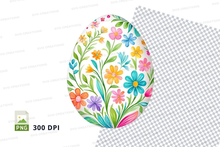 Floral easter egg