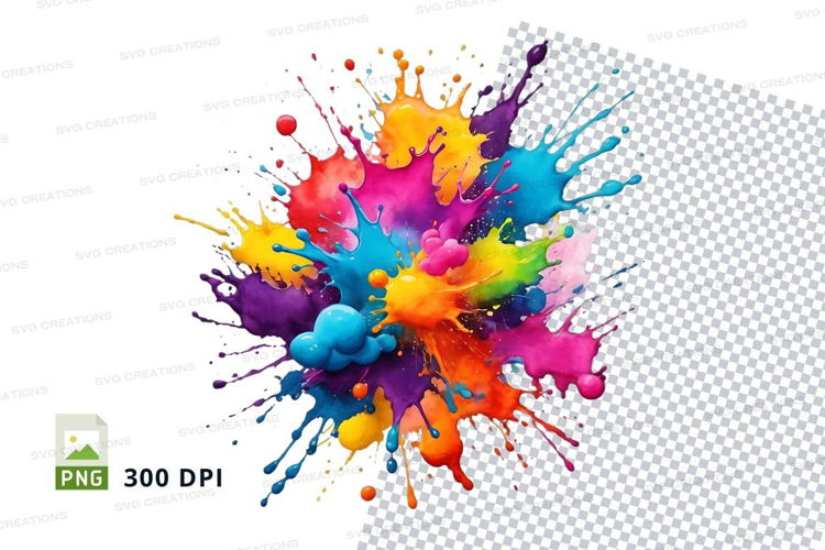 Colorful paint splatter