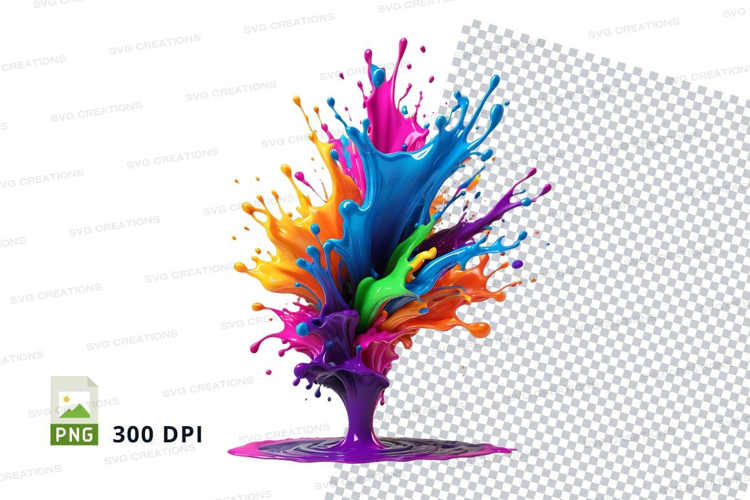 Colorful paint explosion