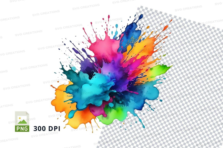 Colorful paint splatter