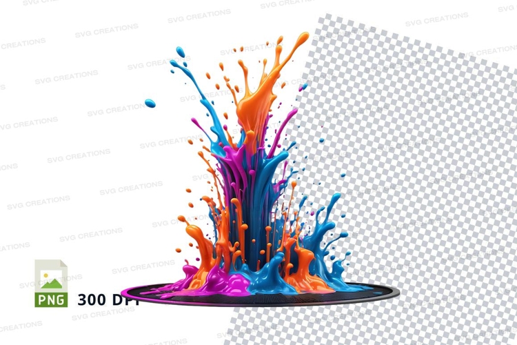 Colorful paint splash