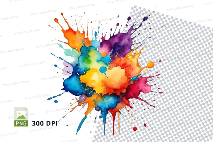 Colorful paint splatter