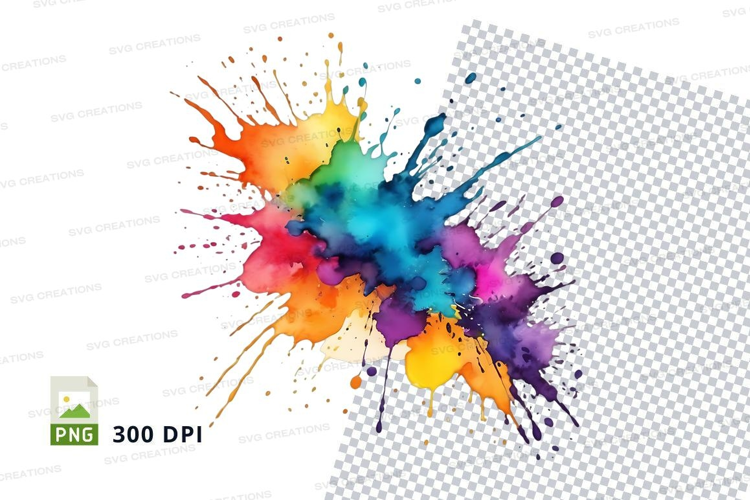 Colorful paint splatter