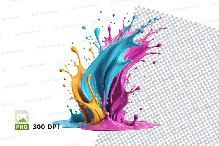 Vibrant paint splash