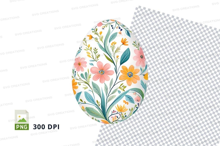 Floral easter egg