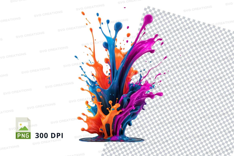Colorful paint splash