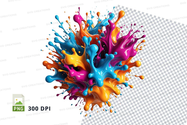 Colorful paint splatter