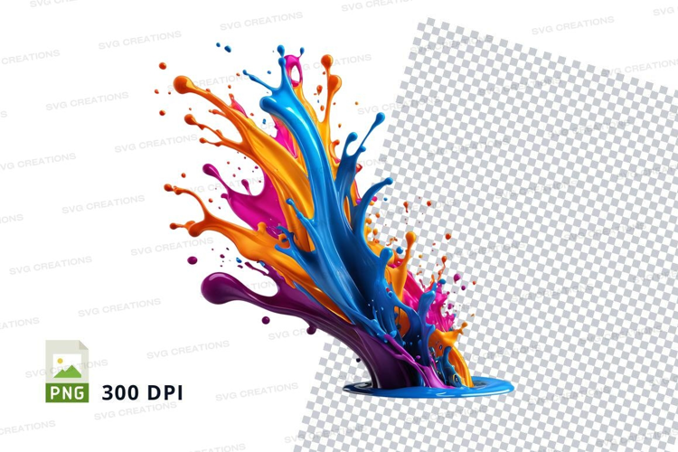 Colorful paint splash