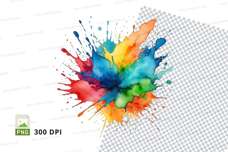 Colorful paint splatter