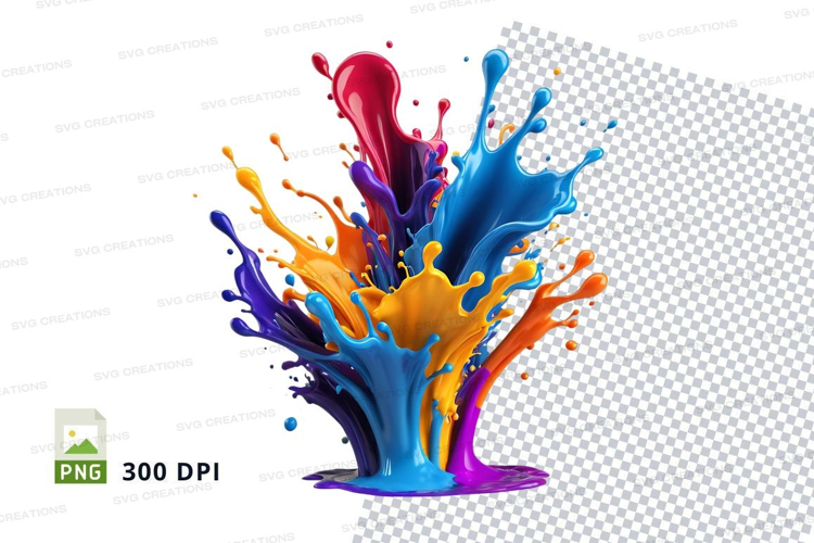 Colorful paint splash