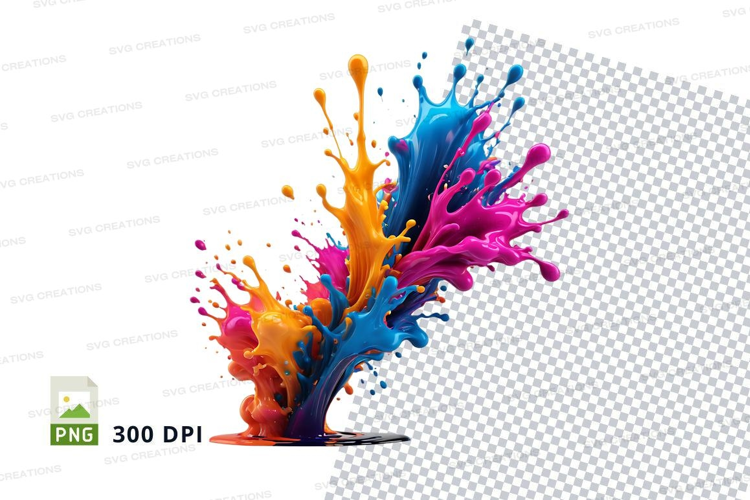 Vibrant paint splatter