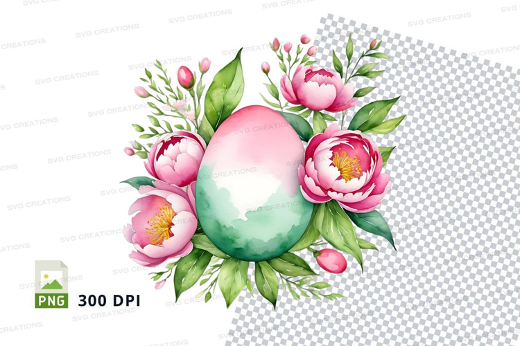 Elegant floral easter egg