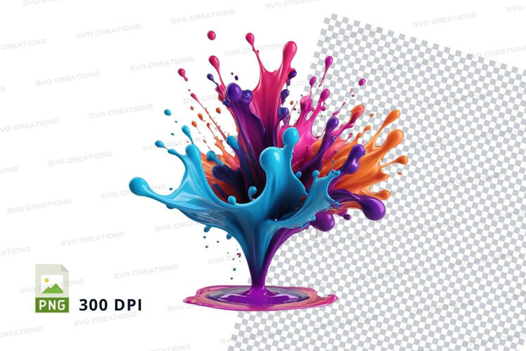 Colorful paint splash