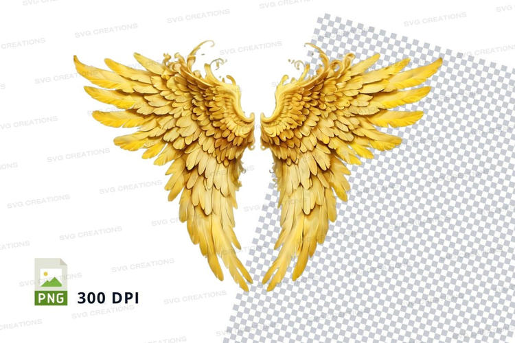 Golden angel wings