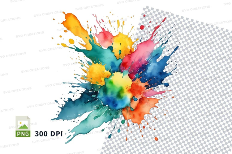 Colorful paint splatter