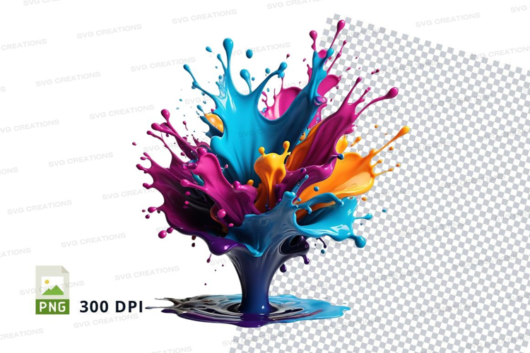 Colorful paint splash