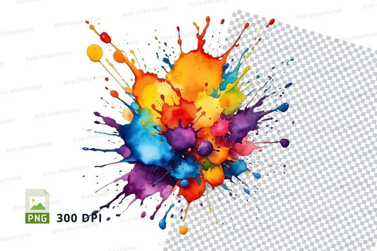 Colorful paint splatter