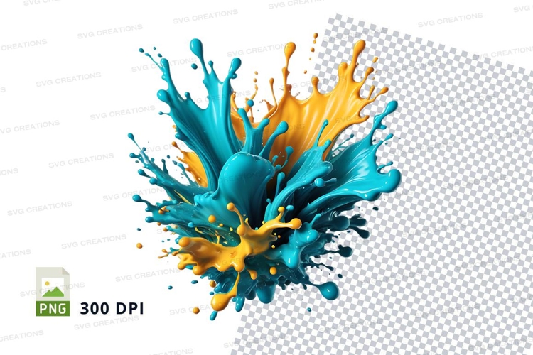 Vibrant paint splash