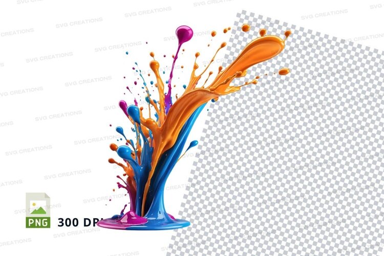 Colorful paint splash example image 1