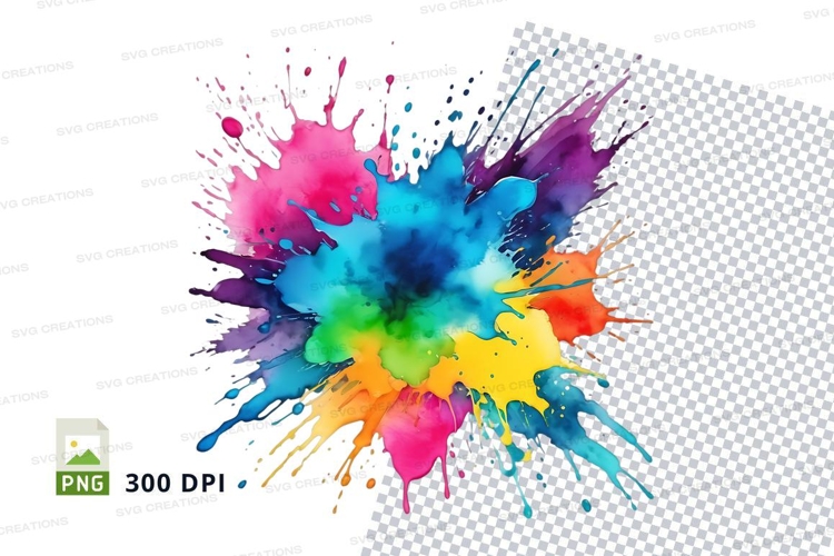 Colorful paint splatter