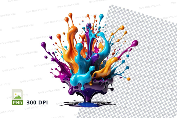 Colorful paint splash