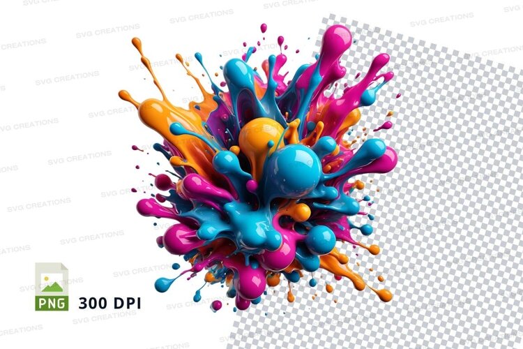 Colorful paint splash example image 1