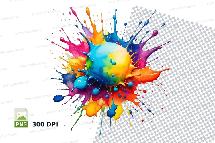 Colorful paint splatter
