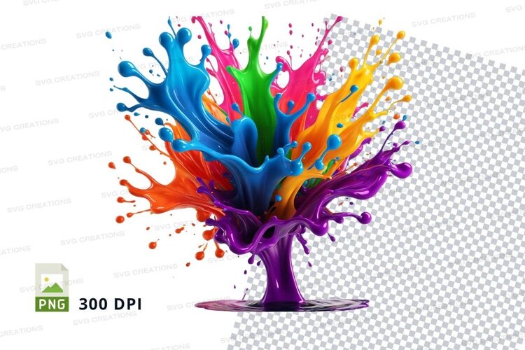 Colorful paint splash example image 1