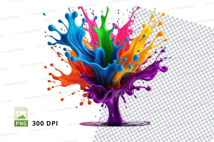 Colorful paint splash