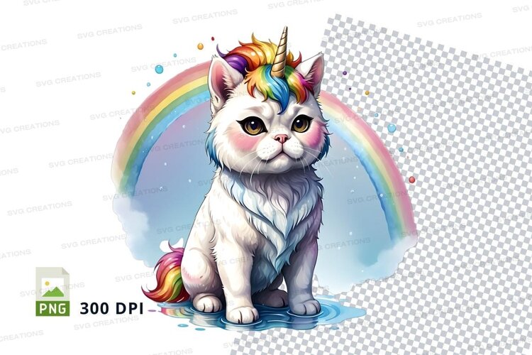 Magical unicorn cat example image 1
