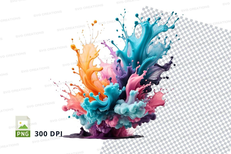 Colorful paint splatter