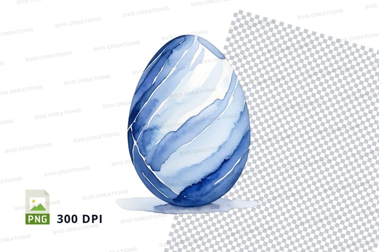 Blue marble easter egg