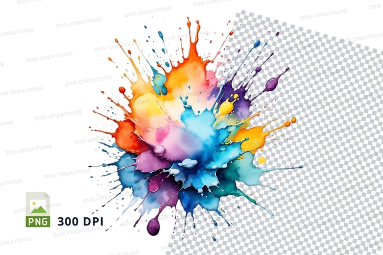 Colorful paint splatter