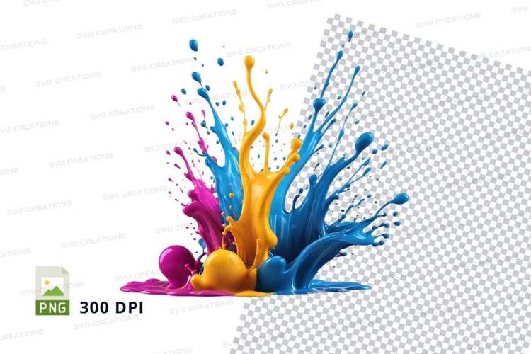 Colorful paint splash