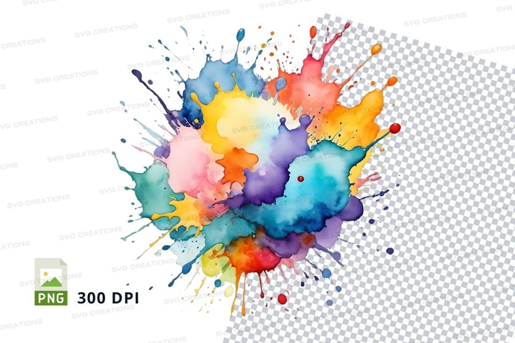 Colorful paint splatter