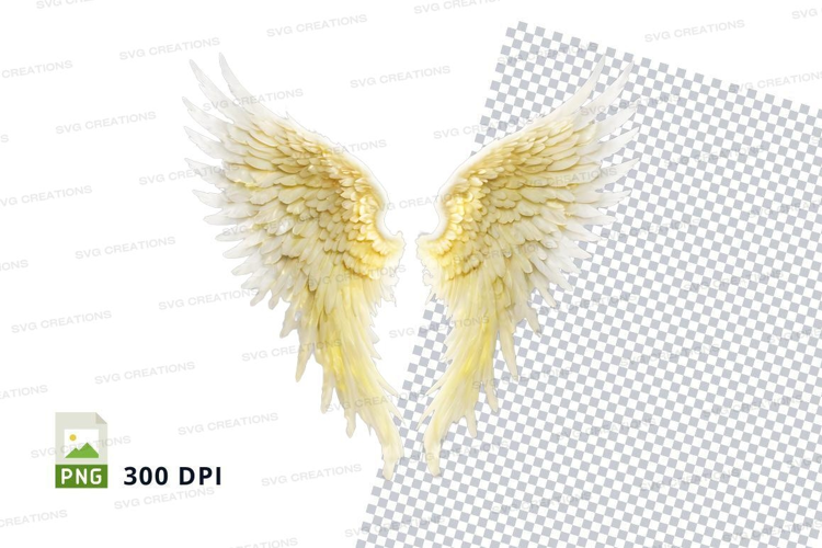 Golden angel wings