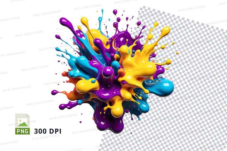 Colorful paint splatter