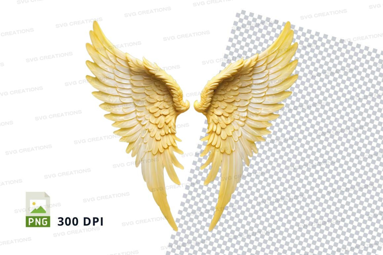 Golden angel wings