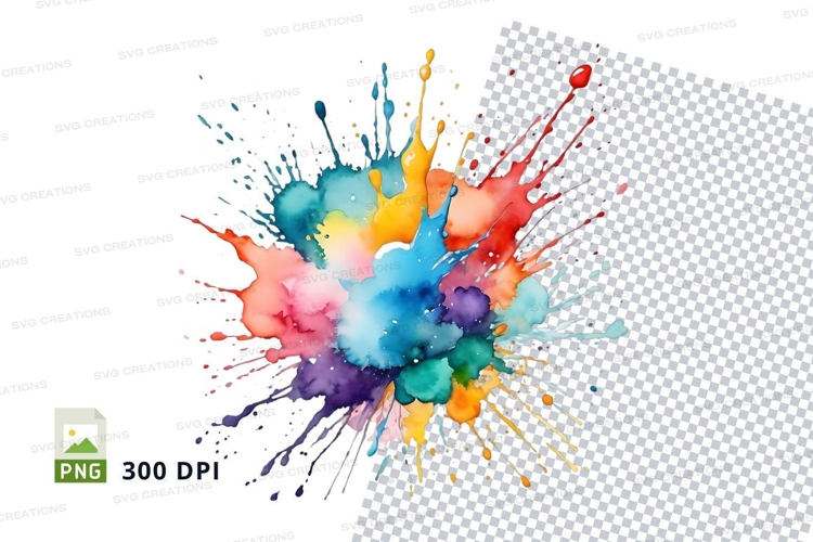 Colorful paint splatter
