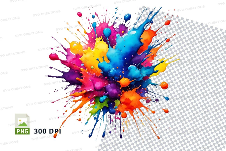 Colorful paint splatter