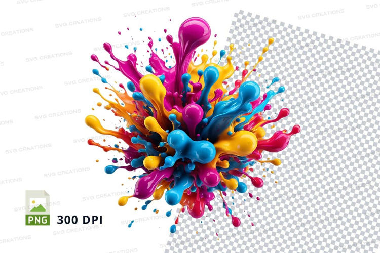 Colorful paint splash