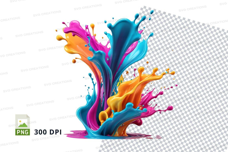 Colorful paint splash