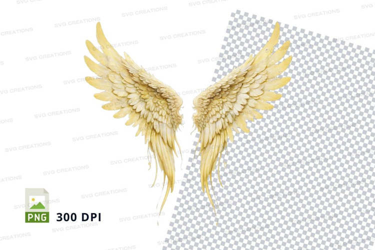 Golden angel wings