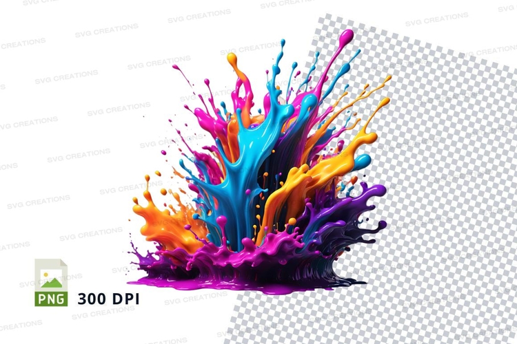 Colorful paint splatter