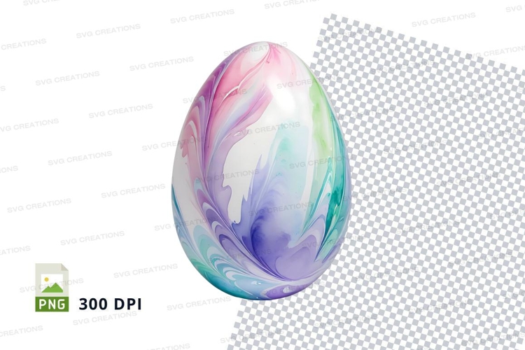 Marbled easter egg clipart