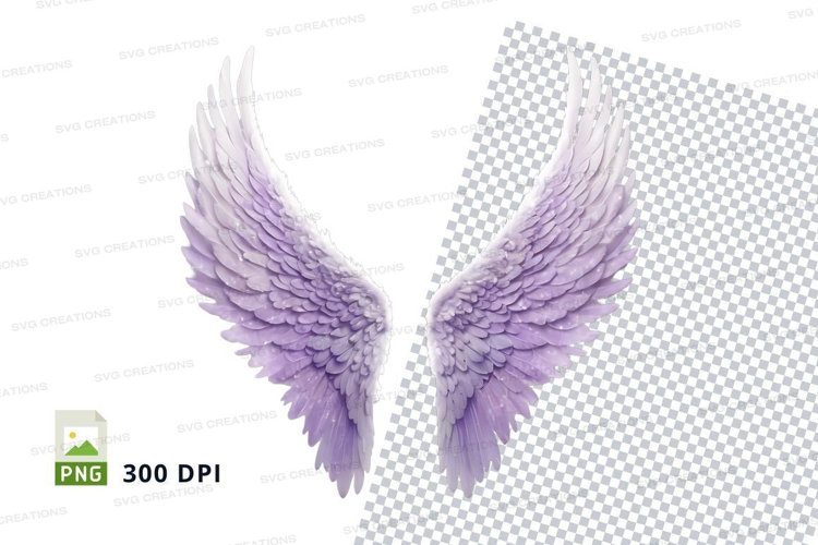 Purple angel wings