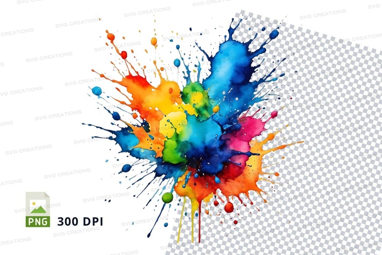 Colorful paint splatter